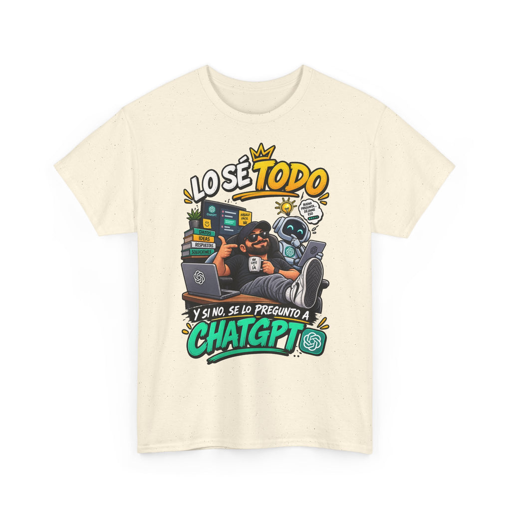 Camiseta "Lo se todo chatgpt" | Frase divertida