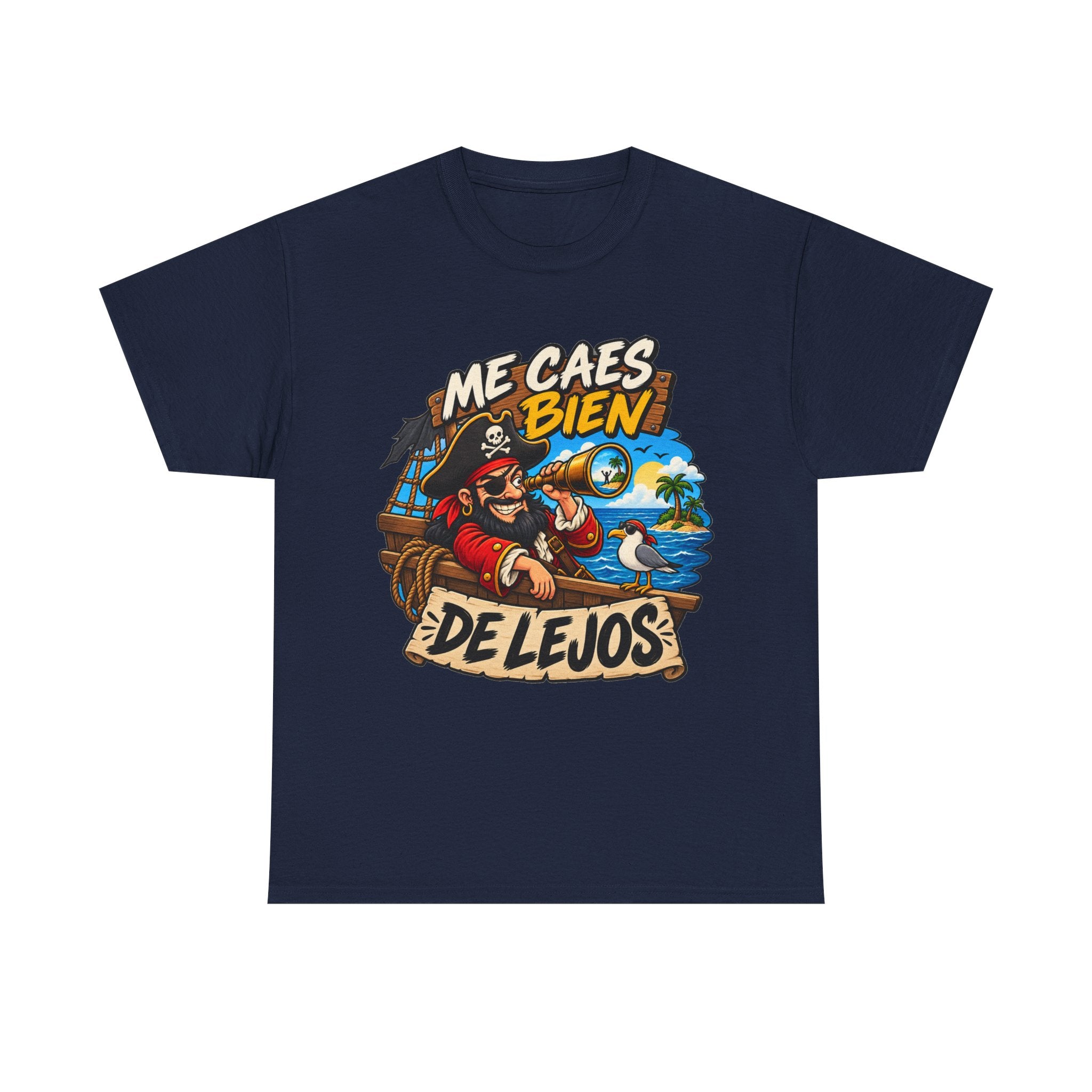 Camiseta "Caes bien de lejos" | Frase divertida