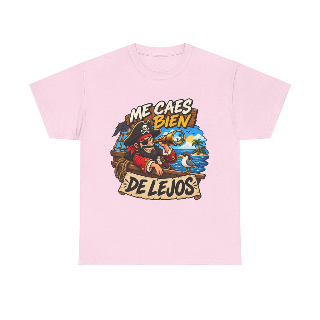 Camiseta "Caes bien de lejos" | Frase divertida