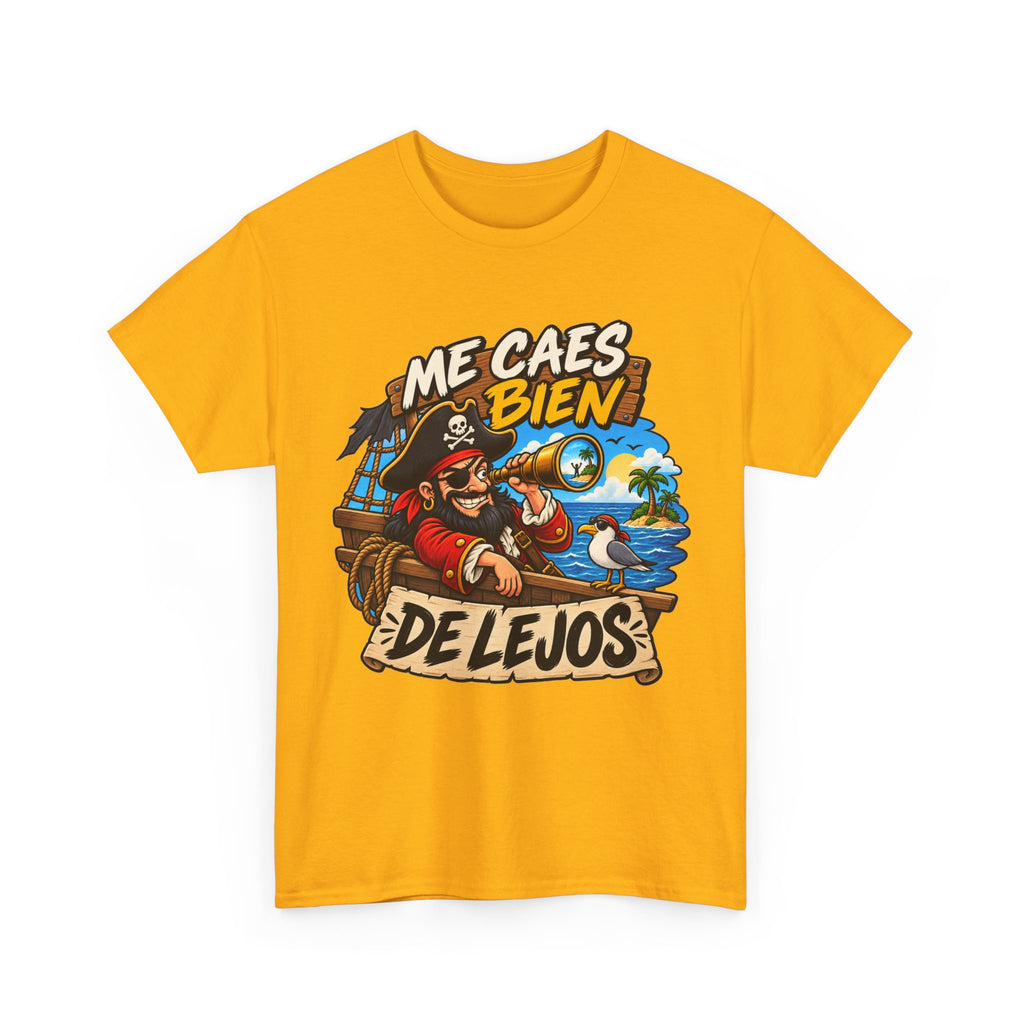 Camiseta "Caes bien de lejos" | Frase divertida