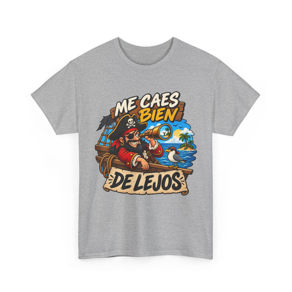 Camiseta "Caes bien de lejos" | Frase divertida