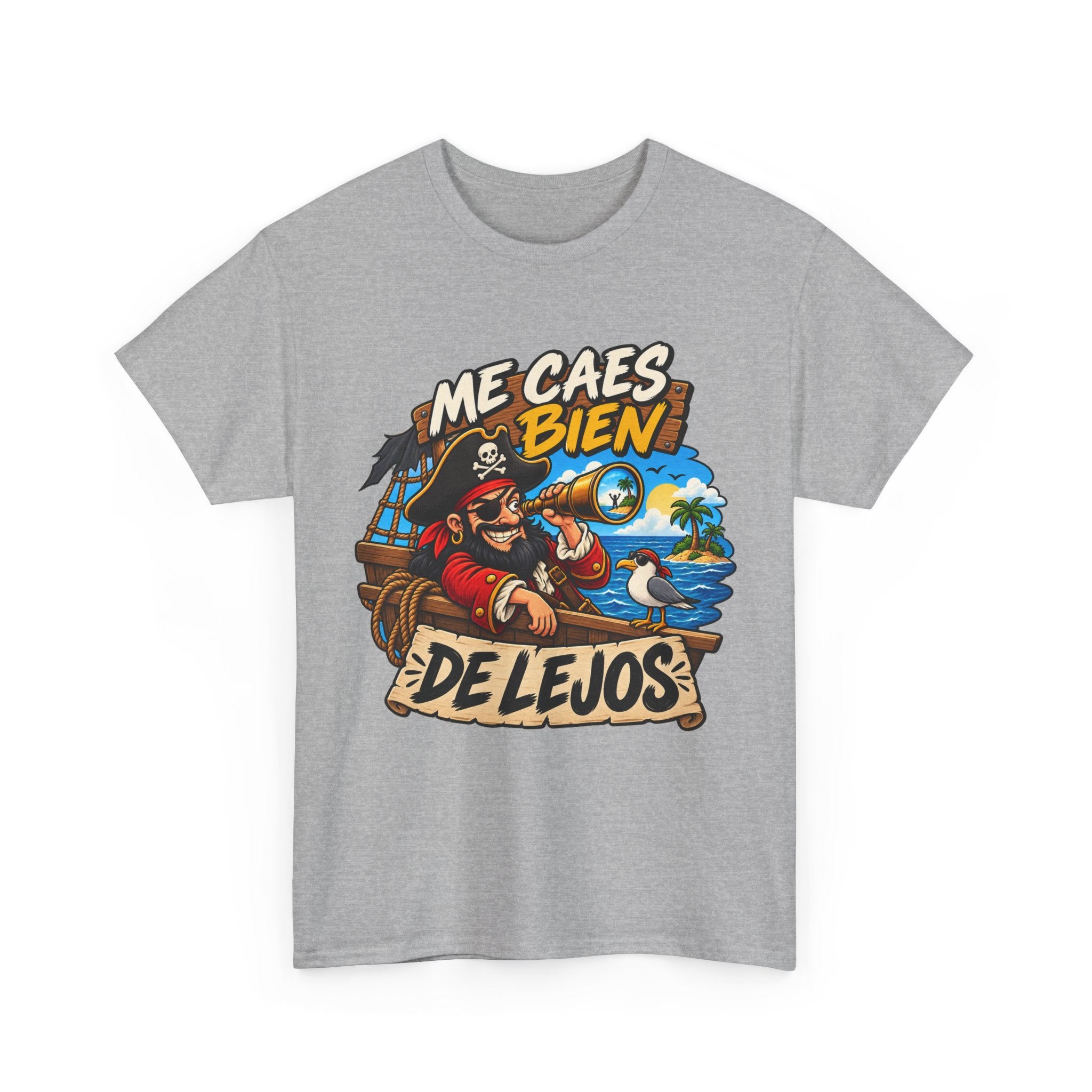 Camiseta "Caes bien de lejos" | Frase divertida