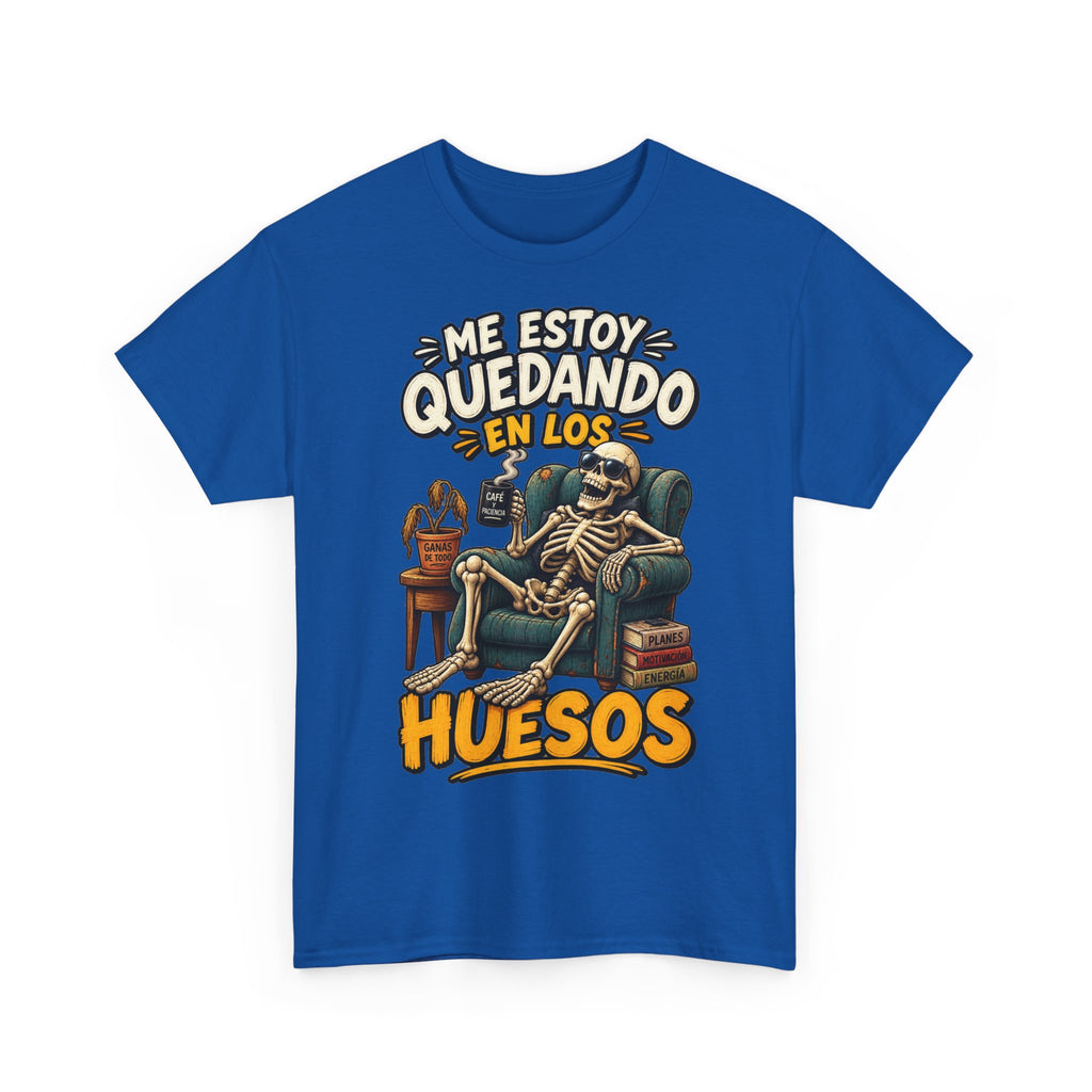 Camiseta "Quedando en los huesos sfondo" | Frase divertida