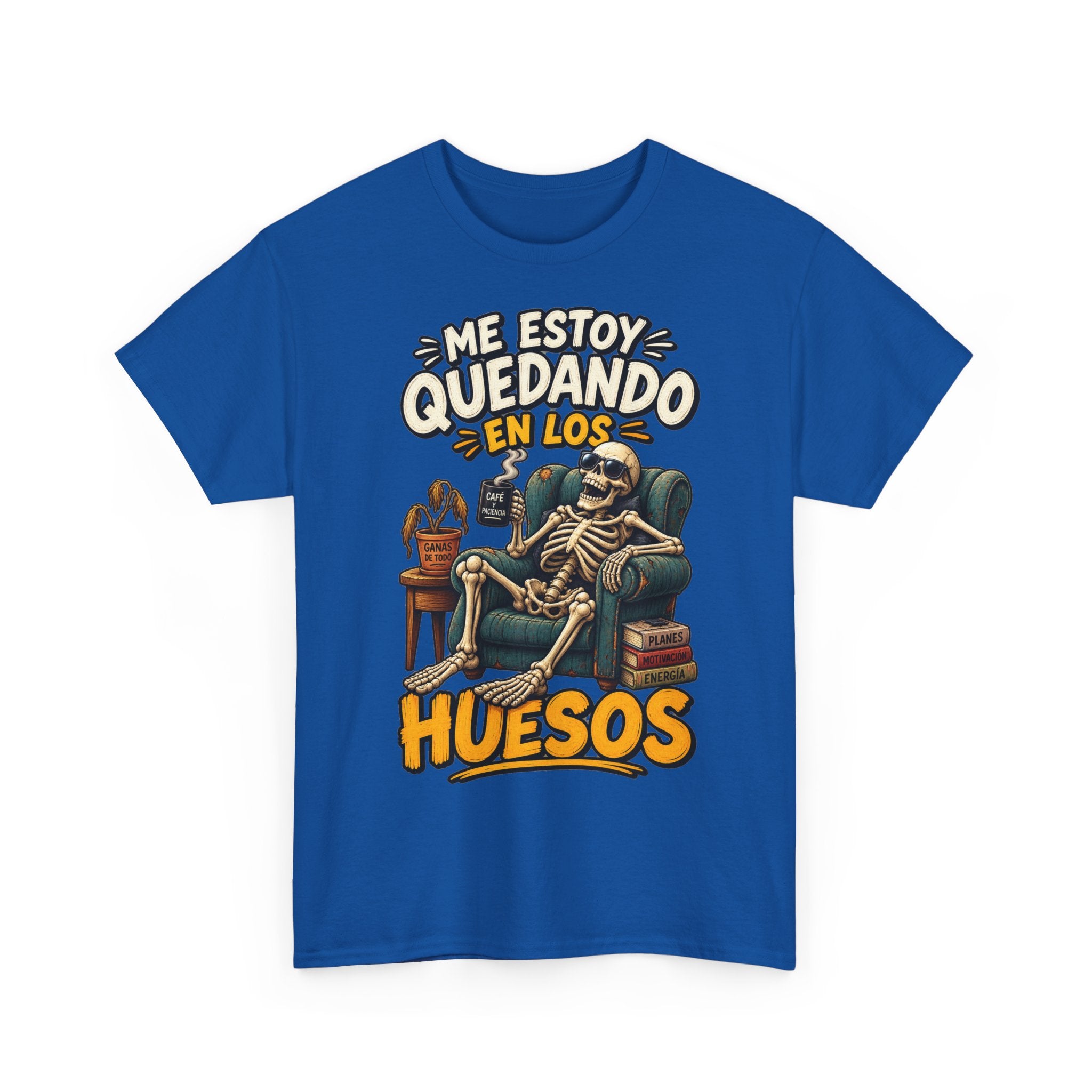 Camiseta "Quedando en los huesos sfondo" | Frase divertida