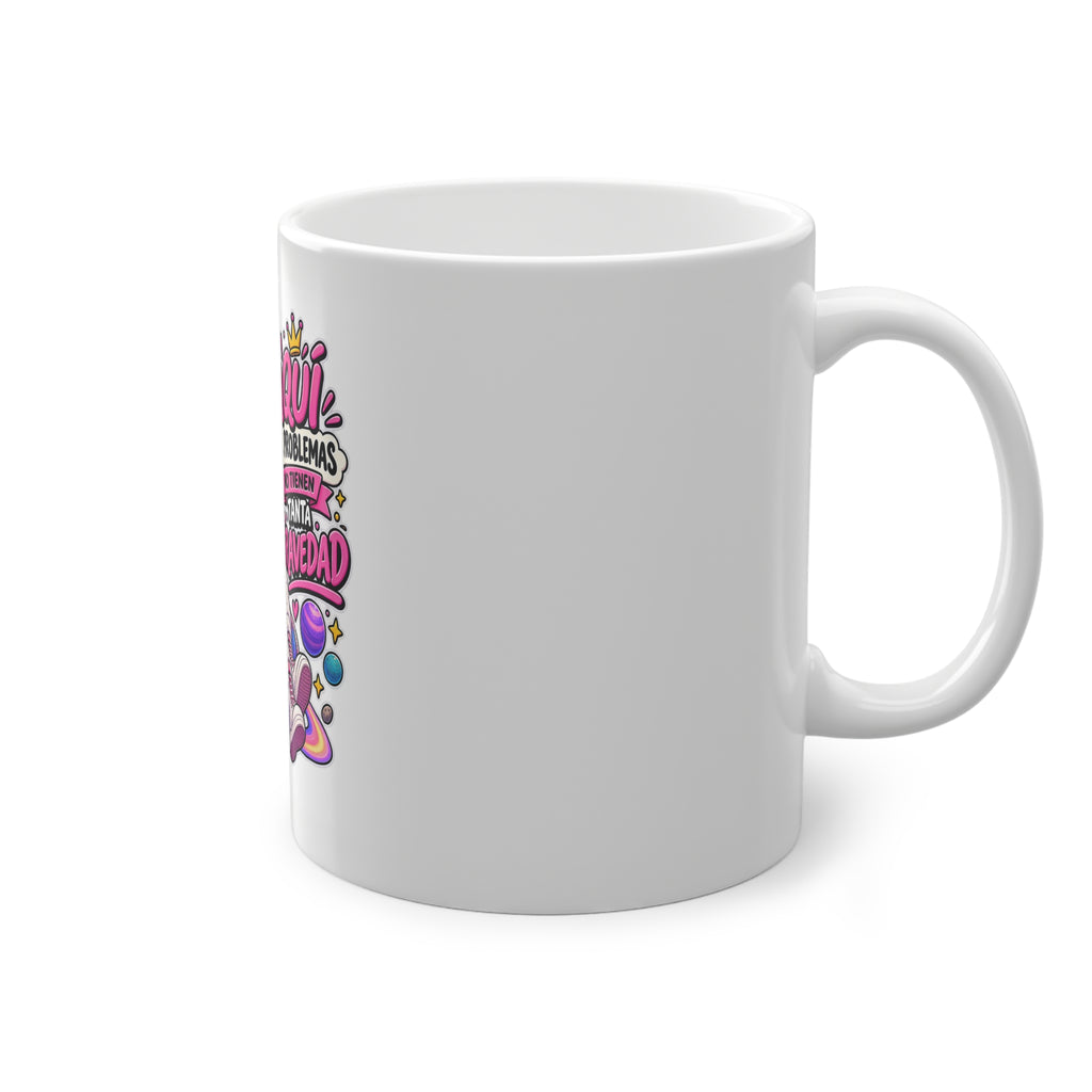 Taza "Problemas gravedad chica" | Regalo divertido