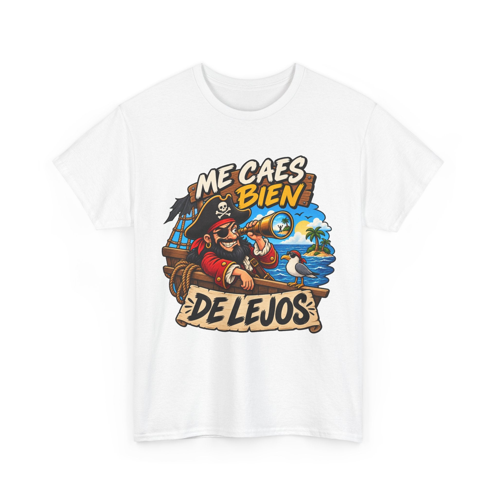 Camiseta "Caes bien de lejos" | Frase divertida