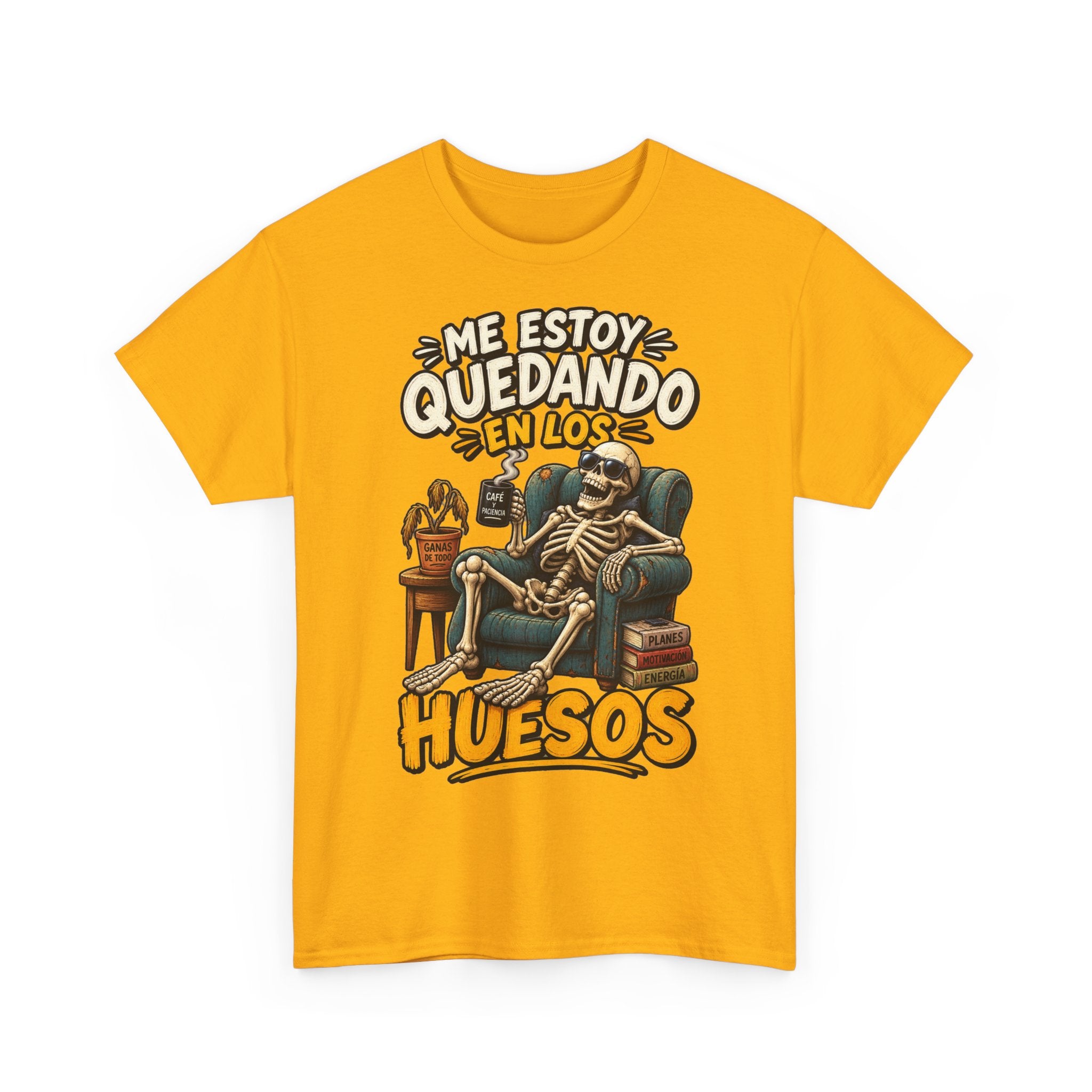 Camiseta "Quedando en los huesos sfondo" | Frase divertida