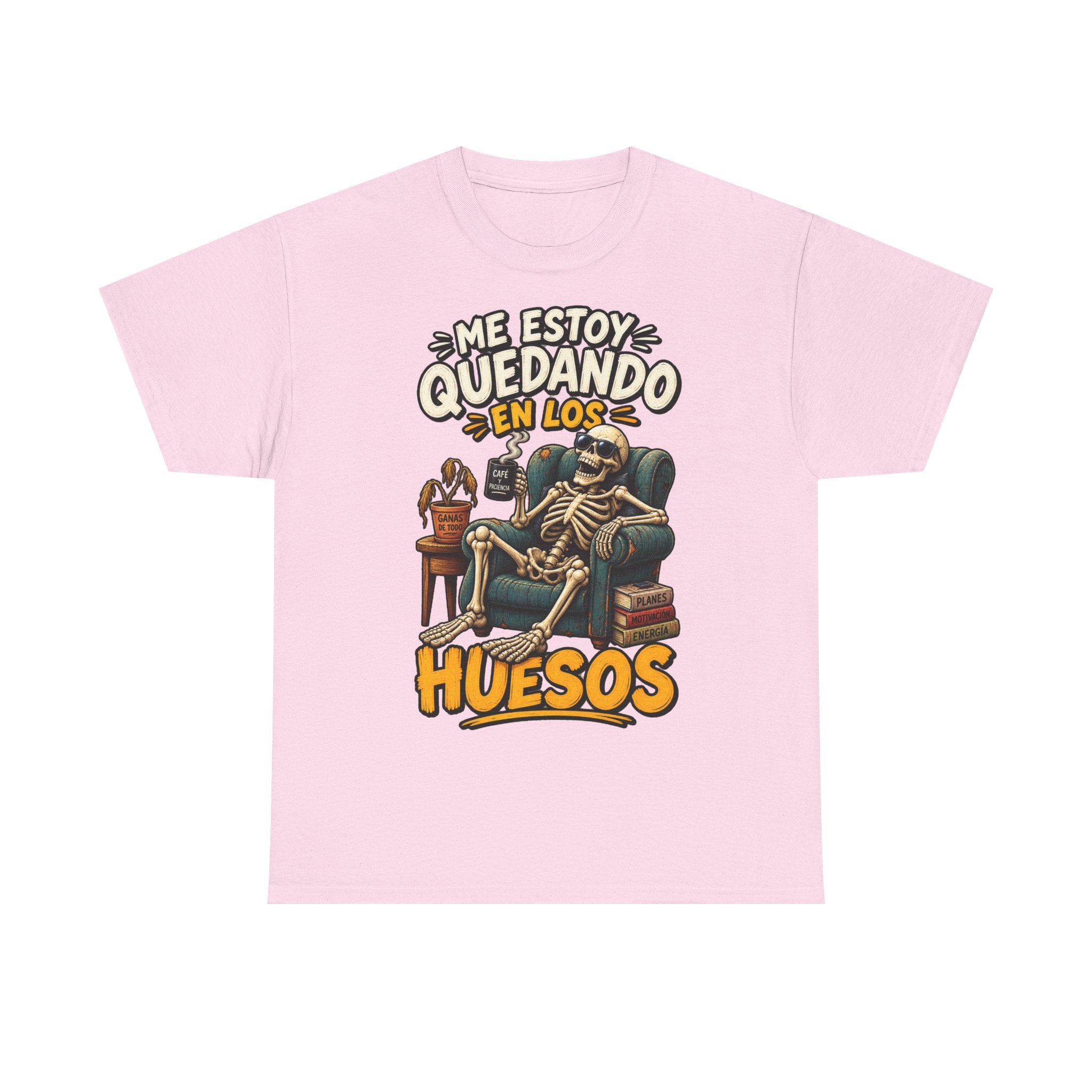 Camiseta "Quedando en los huesos sfondo" | Frase divertida