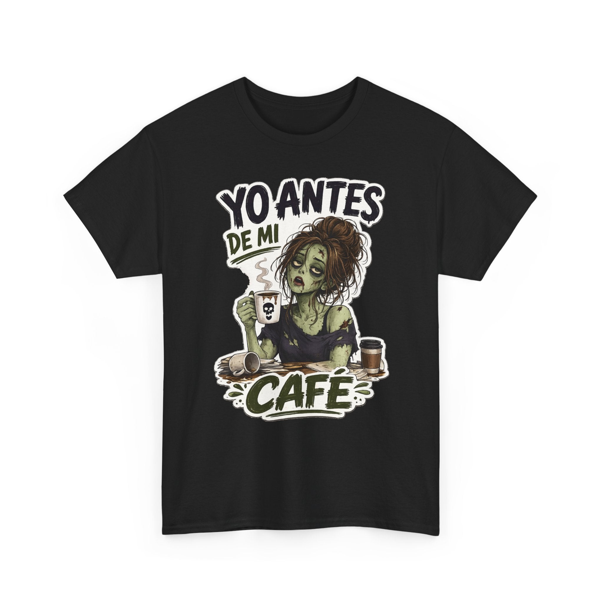 Camiseta "Antes de cafe chica" | Frase divertida