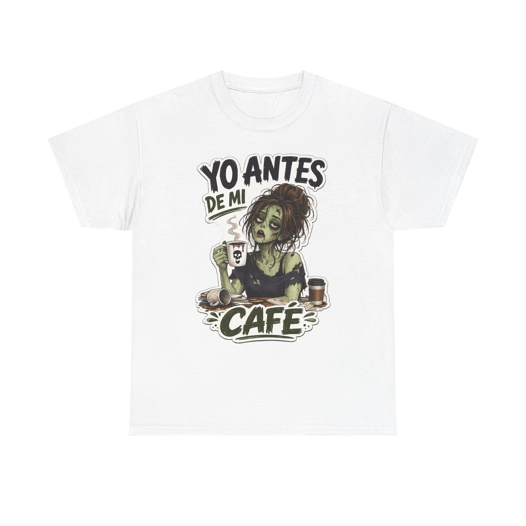 Camiseta "Antes de cafe chica" | Frase divertida