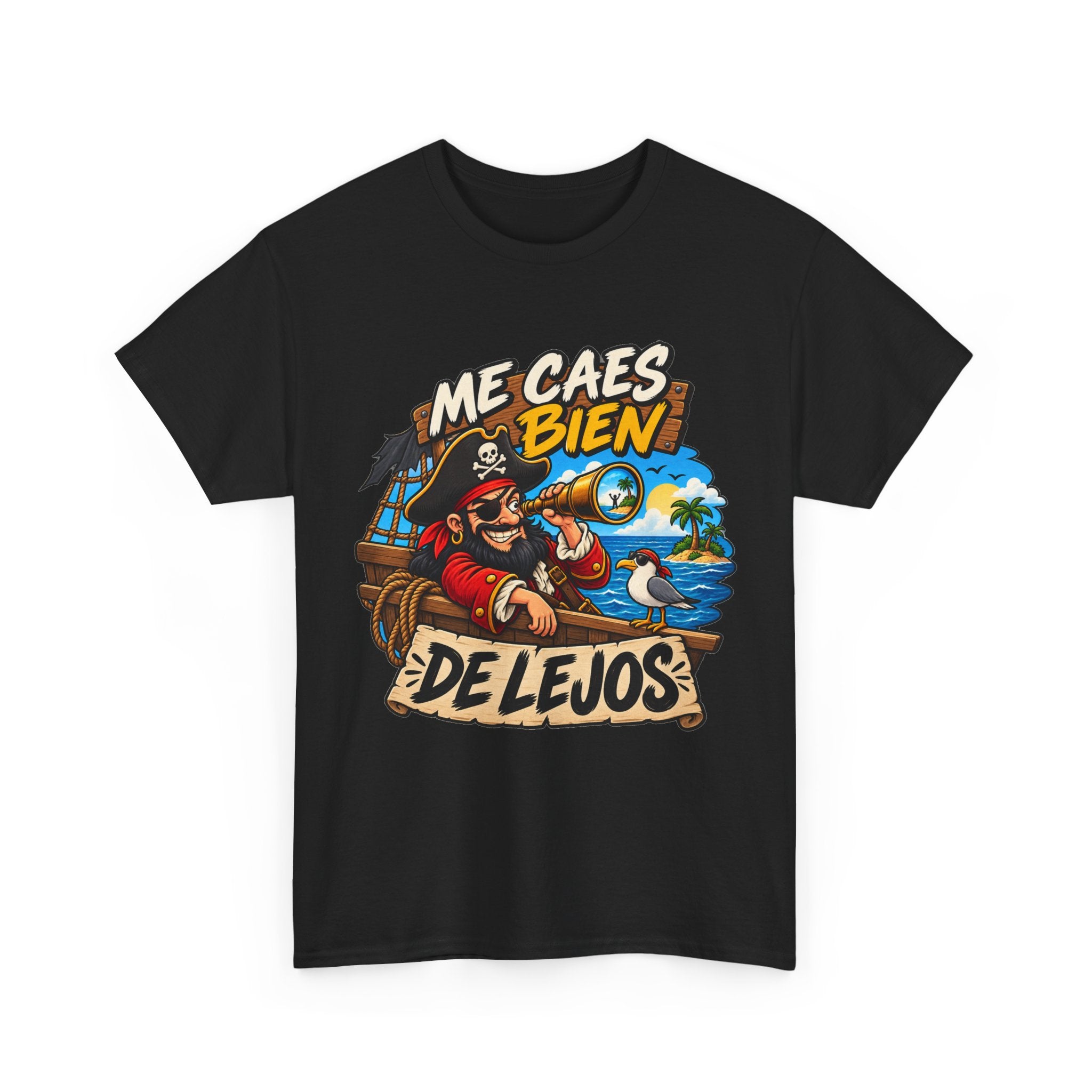 Camiseta "Caes bien de lejos" | Frase divertida