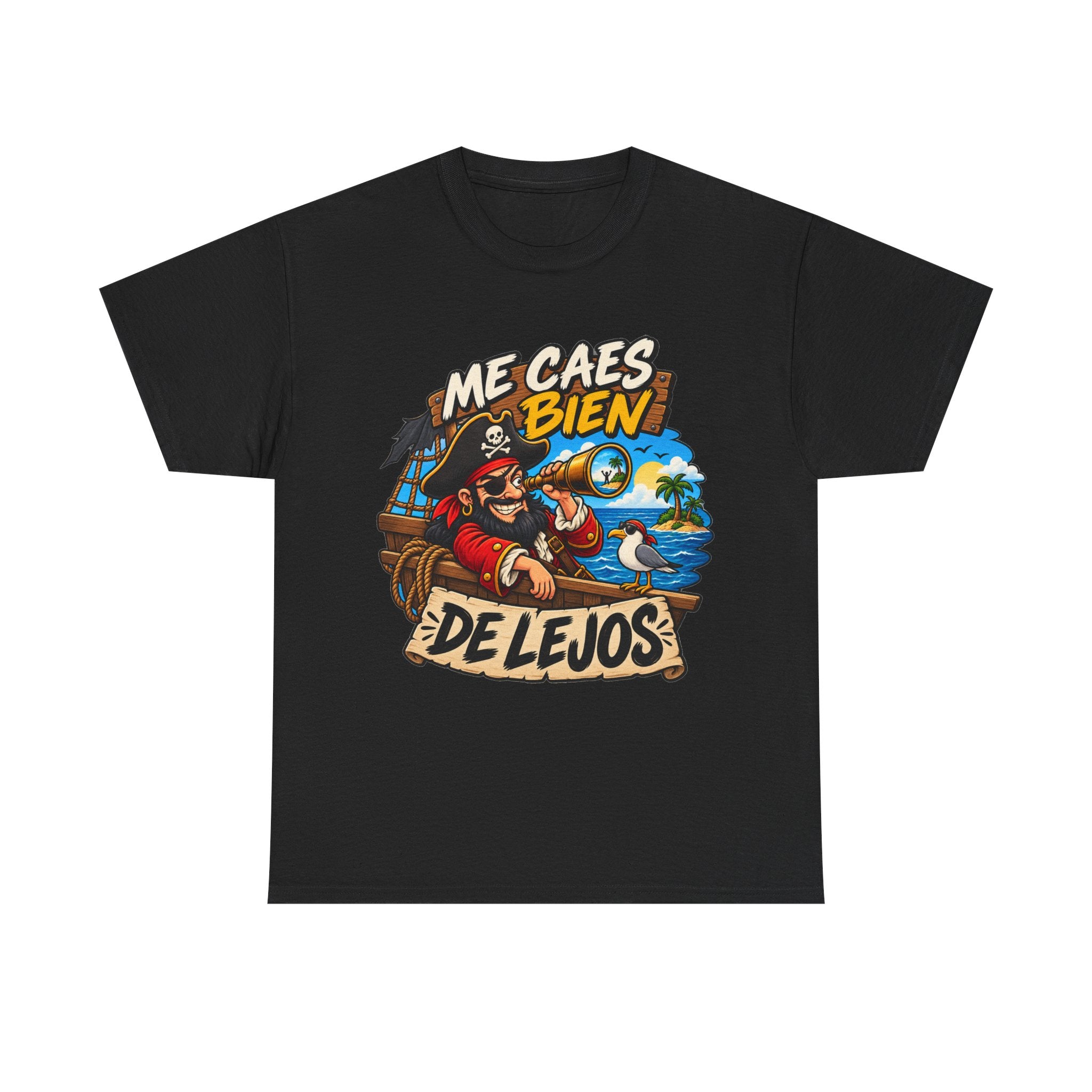 Camiseta "Caes bien de lejos" | Frase divertida
