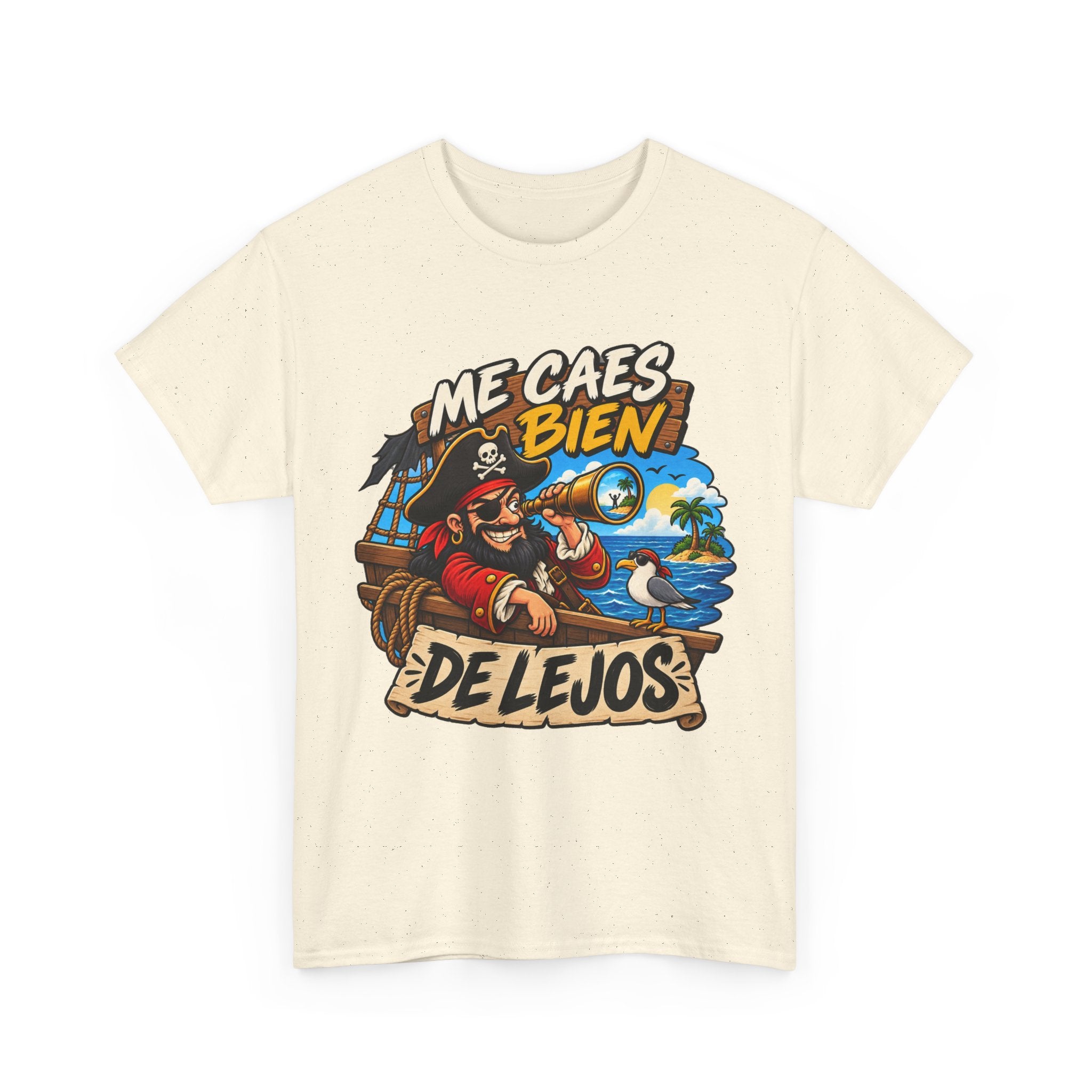 Camiseta "Caes bien de lejos" | Frase divertida