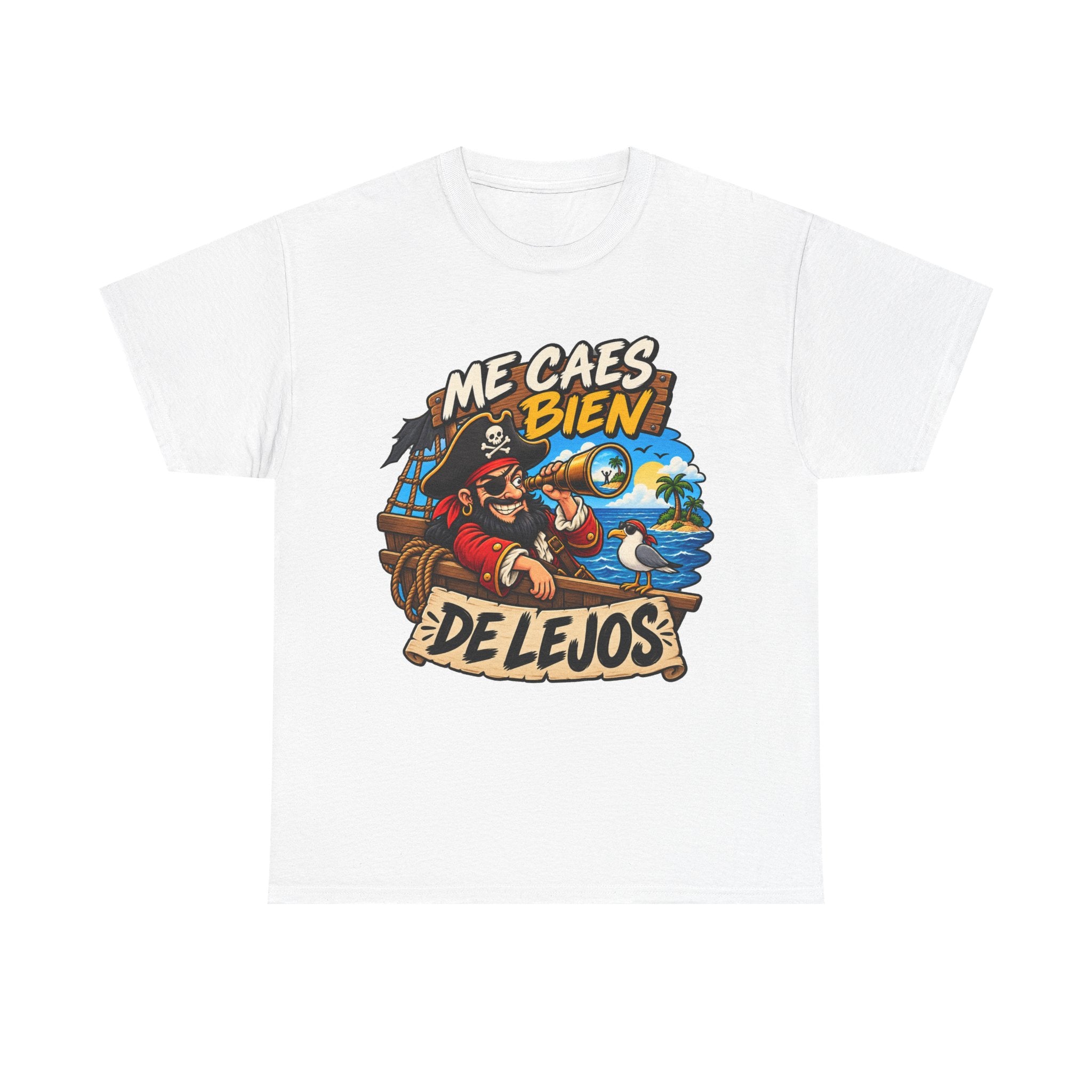 Camiseta "Caes bien de lejos" | Frase divertida