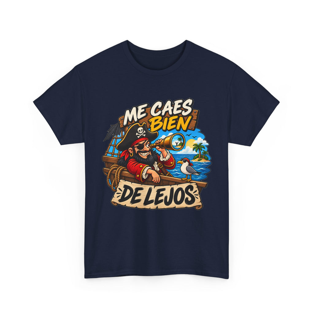 Camiseta "Caes bien de lejos" | Frase divertida