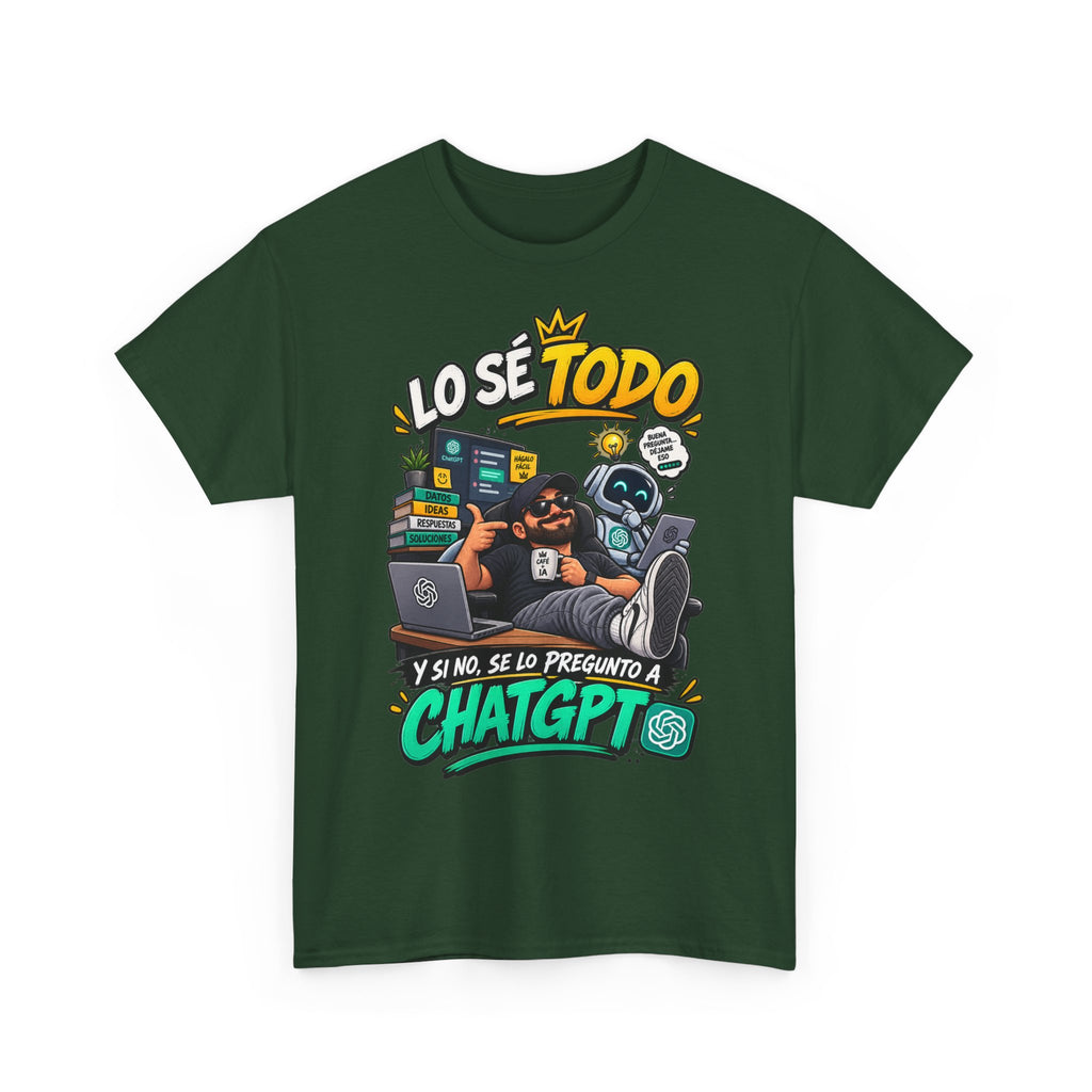 Camiseta "Lo se todo chatgpt" | Frase divertida