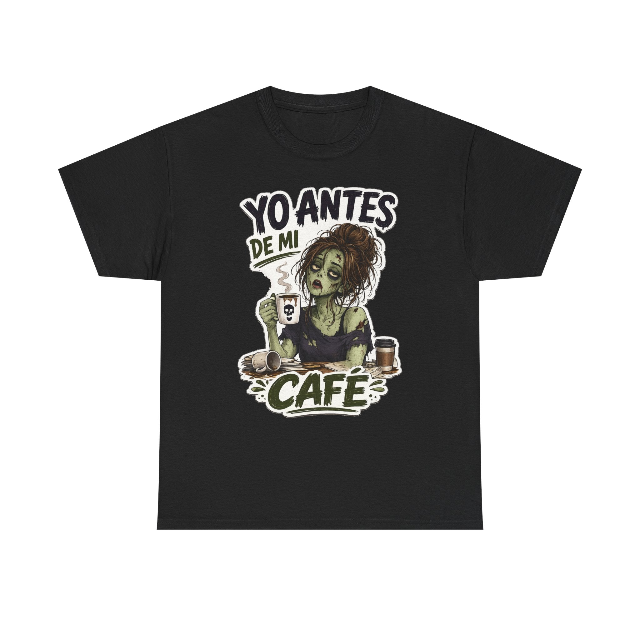 Camiseta "Antes de cafe chica" | Frase divertida