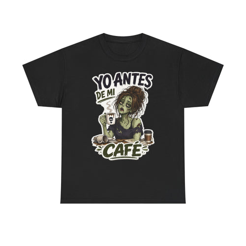 Camiseta "Antes de cafe chica" | Frase divertida