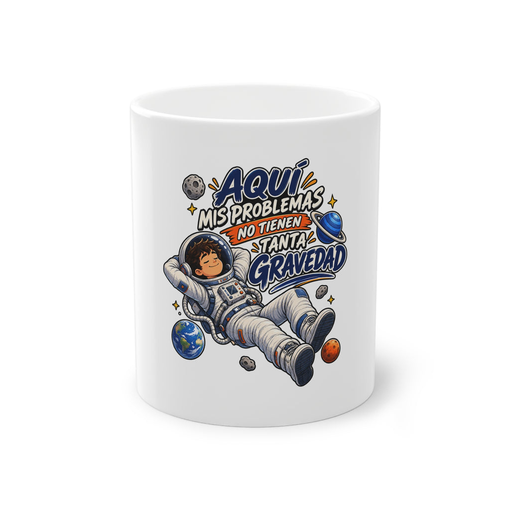 Taza "Problemas gravedad chico" | Regalo divertido