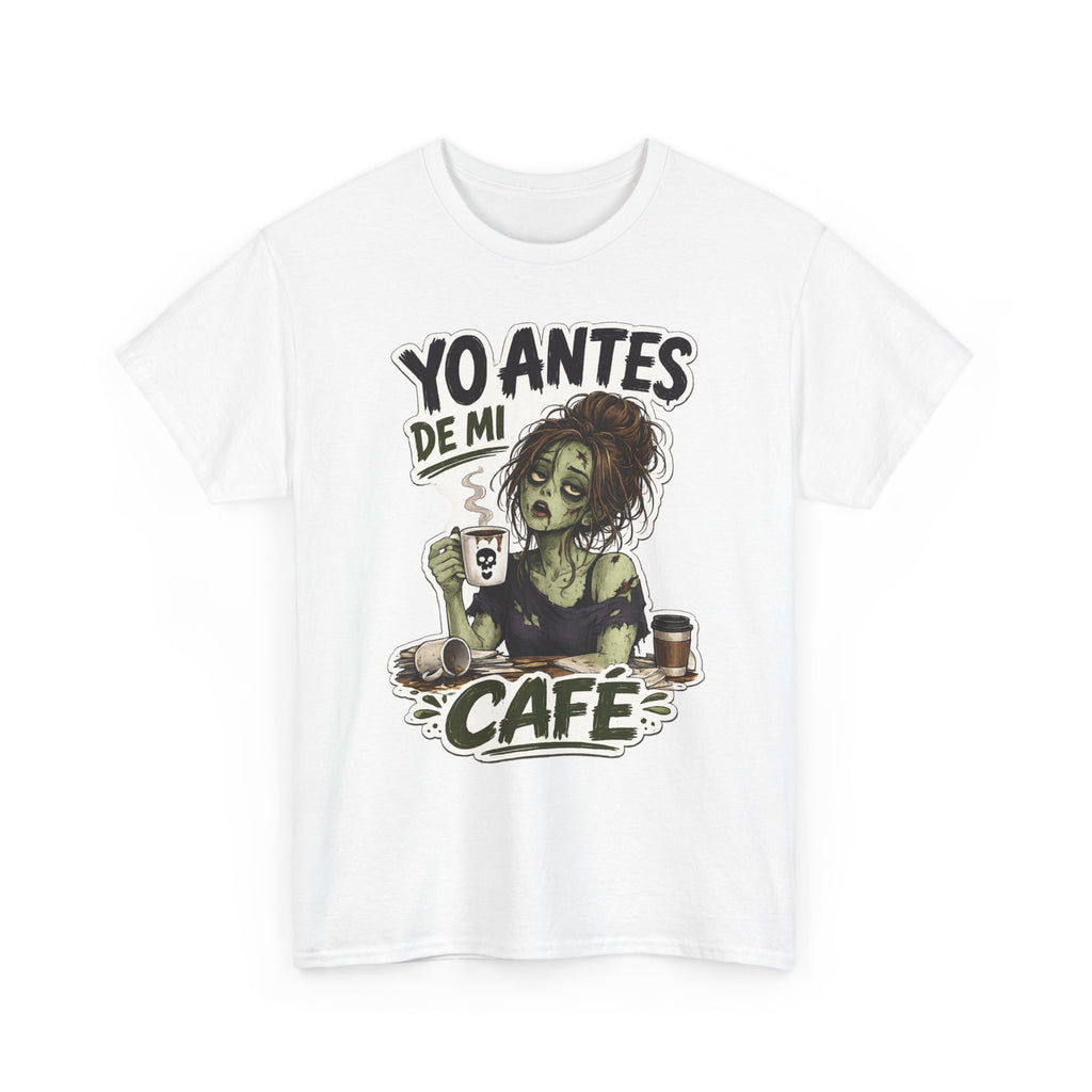 Camiseta "Antes de cafe chica" | Frase divertida
