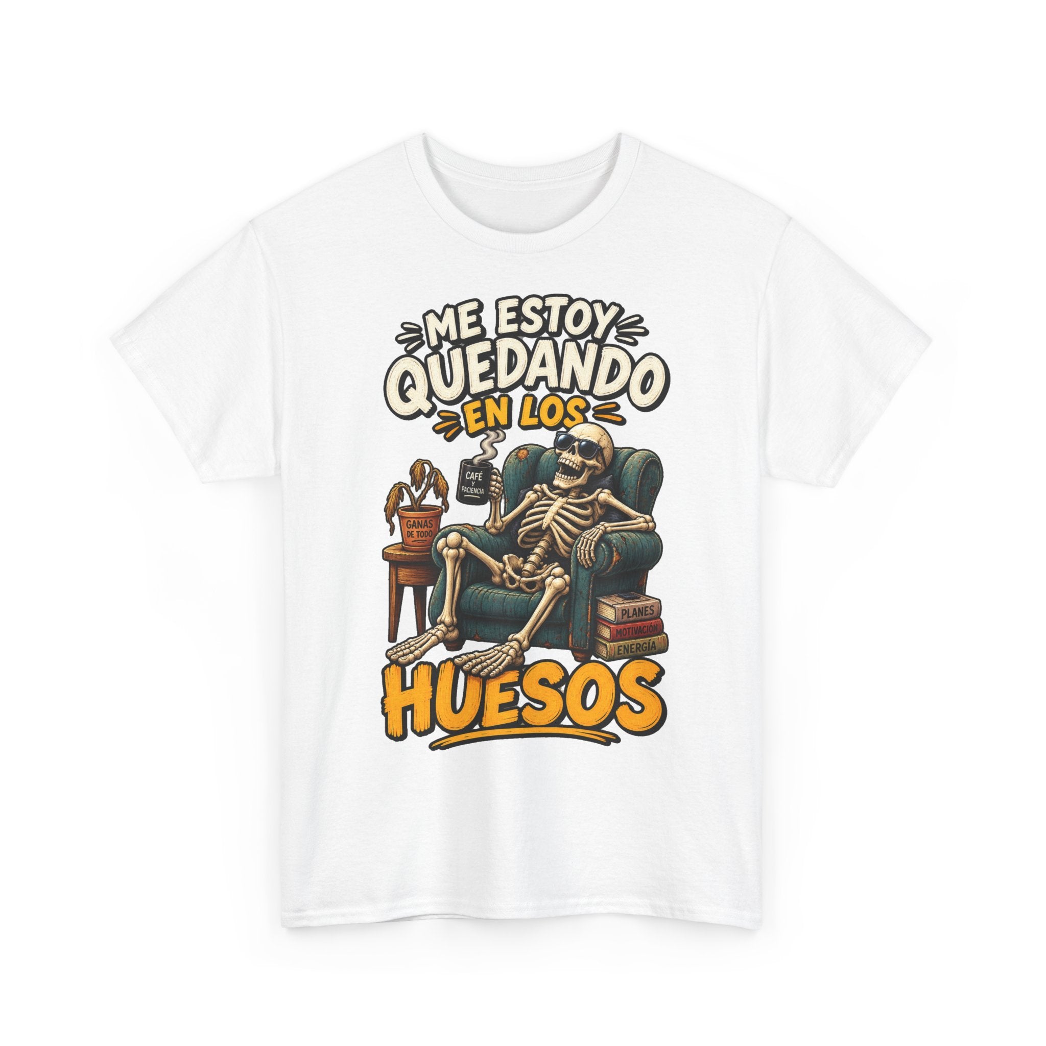 Camiseta "Quedando en los huesos sfondo" | Frase divertida