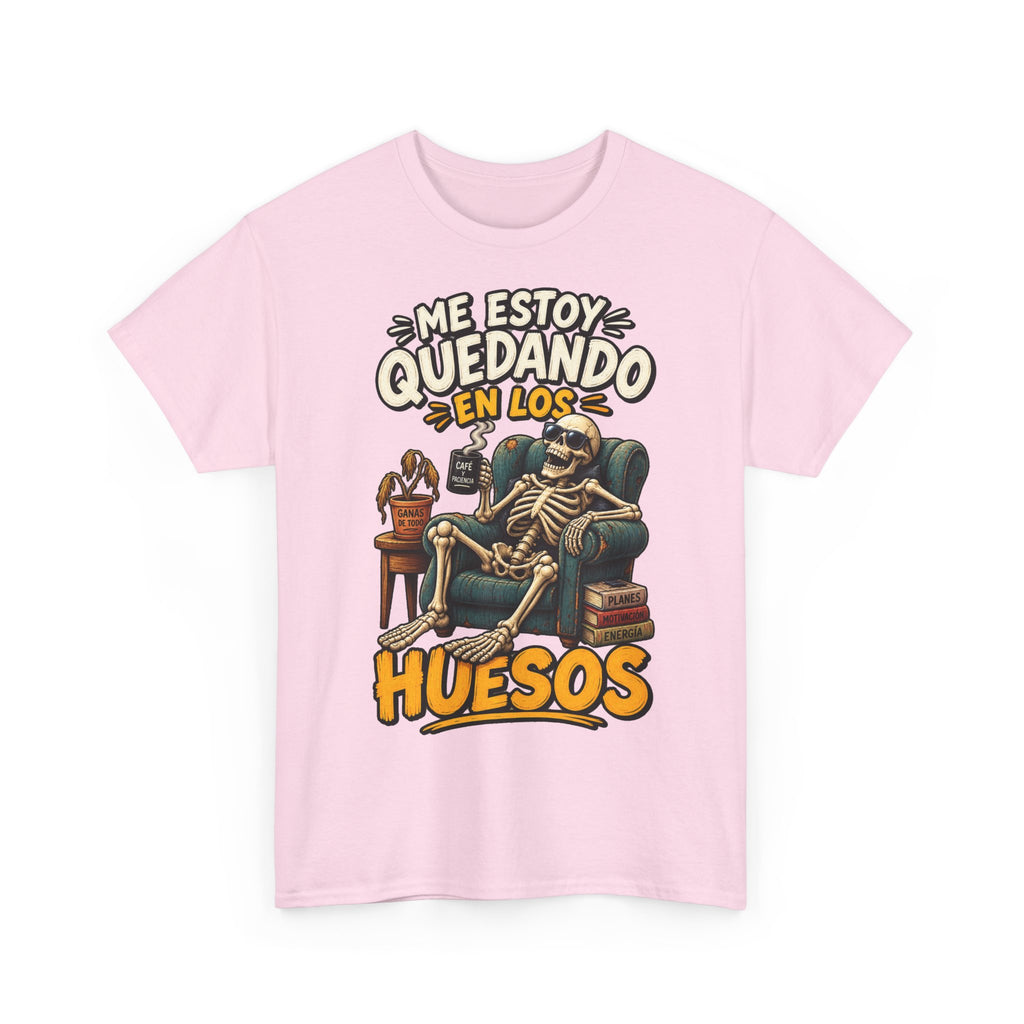 Camiseta "Quedando en los huesos sfondo" | Frase divertida