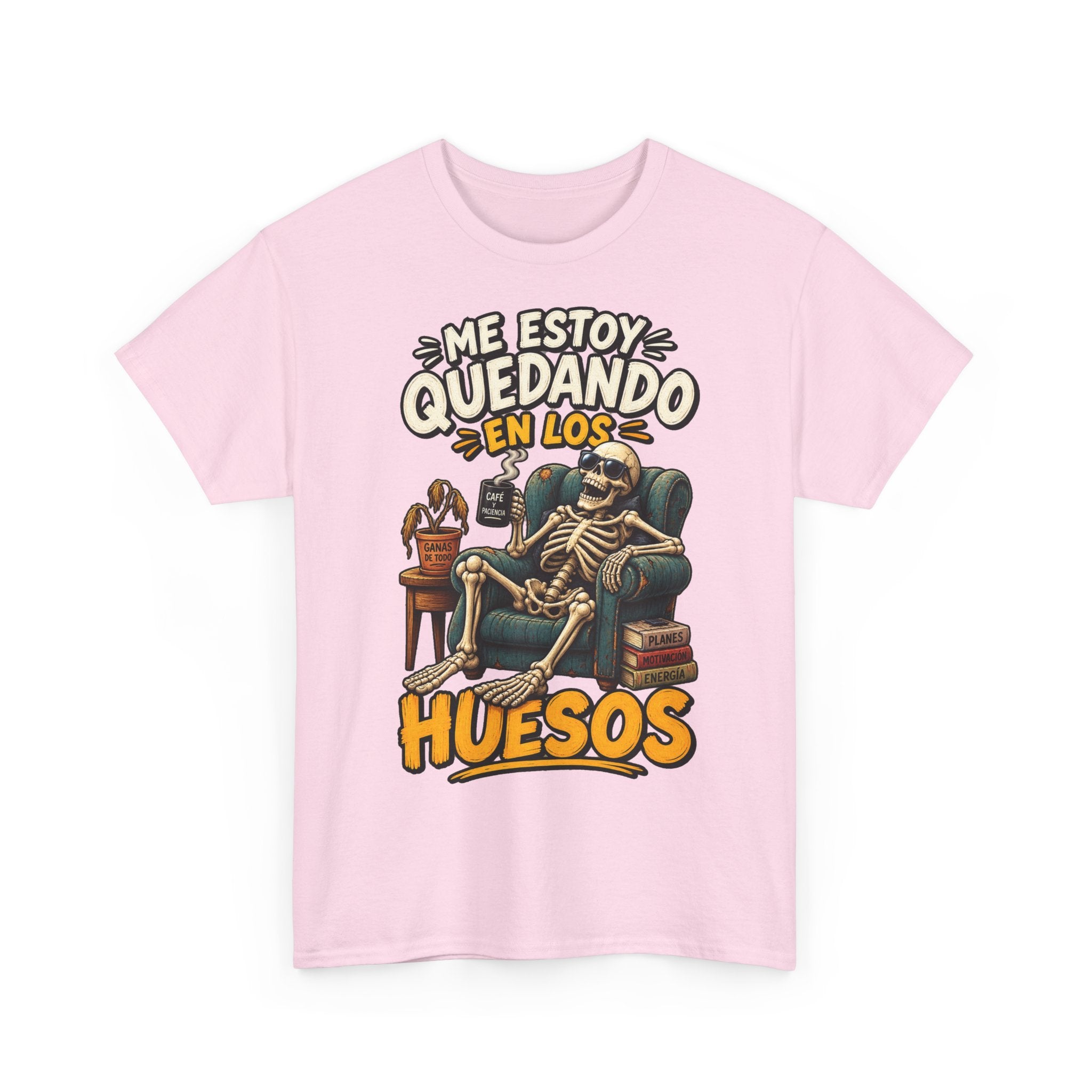 Camiseta "Quedando en los huesos sfondo" | Frase divertida